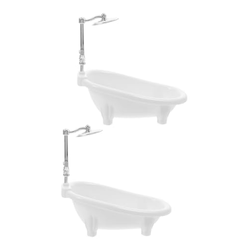 VICASKY Puppenhaus Miniatur Möbel Spielzeug Weiße Badewanne Set Puppenhaus Badezimmer Zubehör VICASKY Puppenhaus Miniatur Möbel Spielzeug Weiße Badewanne Set Puppenhaus Badezimmer Zubehör von VICASKY