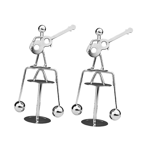 VICASKY 2 Stück Balance Ball Ornament Physik-Schreibtischspielzeug Gitarren- und Mannstatue Gitarren- und Männerdekor Gitarren- und Menschenskulptur balancierende Skulptur Metall Silber VICASKY 2 Stück Balance Ball Ornament Physik-Schreibtischspielzeug Gitarren- und Mannstatue Gitarren- und Männerdekor Gitarren- und Menschenskulptur balancierende Skulptur Metall Silber von VICASKY