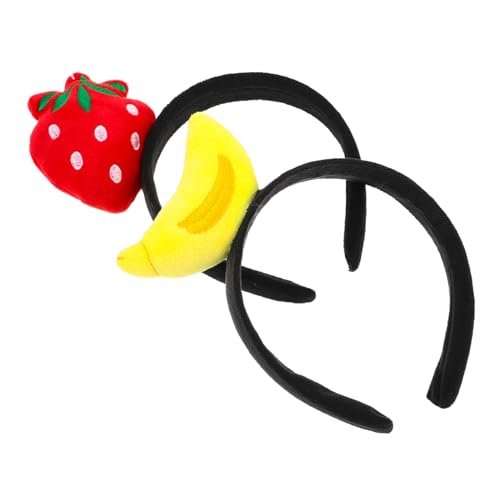 VICASKY 2 Stück Cartoon Obst Haarreifen mit Erdbeer und Bananen Motiven Verspielte Haarbänder für Mädchen für Partys Cosplay Fotoshootings und Livestreams VICASKY 2 Stück Cartoon Obst Haarreifen mit Erdbeer und Bananen Motiven Verspielte Haarbänder für Mädchen für Partys Cosplay Fotoshootings und Livestreams von VICASKY