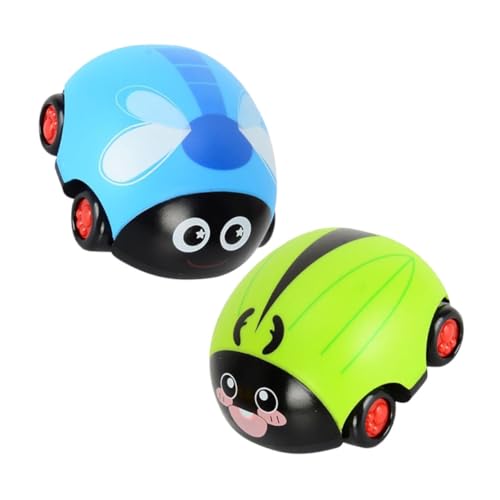 VICASKY 2Stücke Kleiner Spielzeugautos für Kinder Reibungsbetriebene Rückziehautos in Tierform Cartoon Auto Spielzeug für Kleinkinder Partyzubehör ohne Batterien von VICASKY