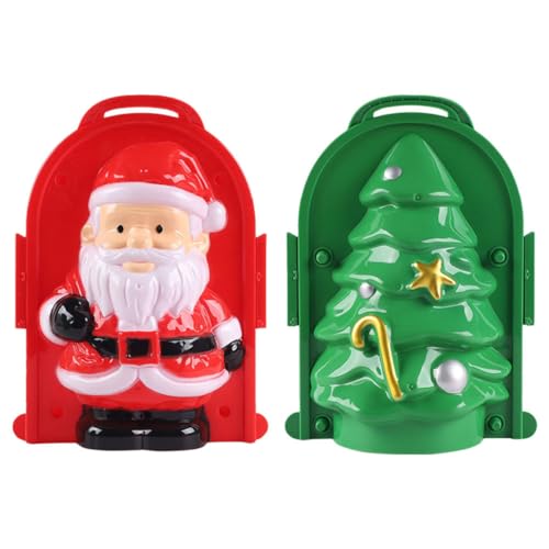 VICASKY 2 Stück Clip Schneeerzeuger Schneebauspielzeug Schneemannform Schneeformen Outdoor Winterspielzeug Schneeclip Schneespielzeug Schneekegelmaschine Schneeflocke Schneefräse von VICASKY