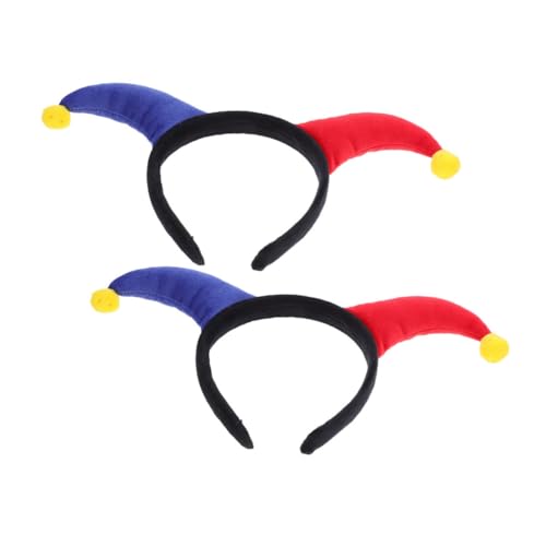 VICASKY 2 Stück Clown Haarreif für Halloween und Karneval Lustige Kopfdekoration mit Clown Elementen für Erwachsene Party Zubehör für Unvergessliche Feiern von VICASKY