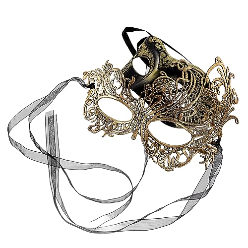 VICASKY 2 Stück Dekorative Halbgesichtsmaske aus Spitze Mysterious Masquerade Kostümzubehör für Karneval Halloween und Cosplay Veranstaltungen von VICASKY