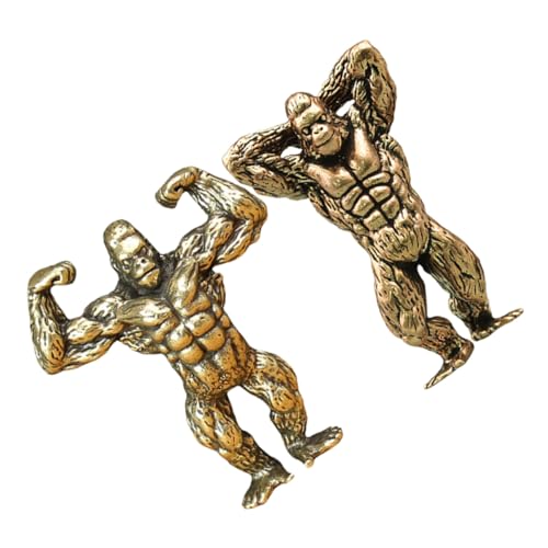 VICASKY 2 Stück Detaillierte Kupfer Beryllium Gorilla Figuren Künstlerische Kleine Tierfiguren Originelle Schreibtischdeko Kreative Wohn und Bürodekoration VICASKY 2 Stück Detaillierte Kupfer Beryllium Gorilla Figuren Künstlerische Kleine Tierfiguren Originelle Schreibtischdeko Kreative Wohn und Bürodekoration von VICASKY