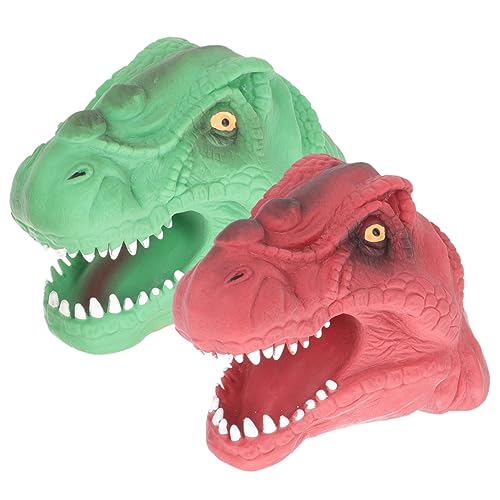 VICASKY 2 Stück Dinosaurier Handpuppen Teilig Realistische Fingerpuppen für Interaktives DIY Fördert Fantasie und Kommunikation Geeignet für Junge Mädchen Kleinkinder und Vorschulkinder von VICASKY