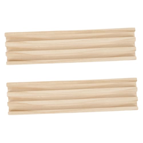 VICASKY 2 Stück Domino Halter aus Robustem Holz mit Rutschfester Basis Domino Tray für Mexikanische Zugspiele Tischspiel Organizer Langlebiger Holzständer für und Mahjong Spielsteine von VICASKY