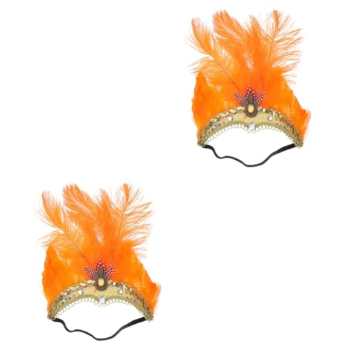VICASKY 2 Stück Federkopfschmuck Handgefertigt Leicht für Karneval Kostüm Party Bühnenauftritt Damen Haarreif mit Federn für Fasching Halloween Weihnachten VICASKY 2 Stück Federkopfschmuck Handgefertigt Leicht für Karneval Kostüm Party Bühnenauftritt Damen Haarreif mit Federn für Fasching Halloween Weihnachten von VICASKY