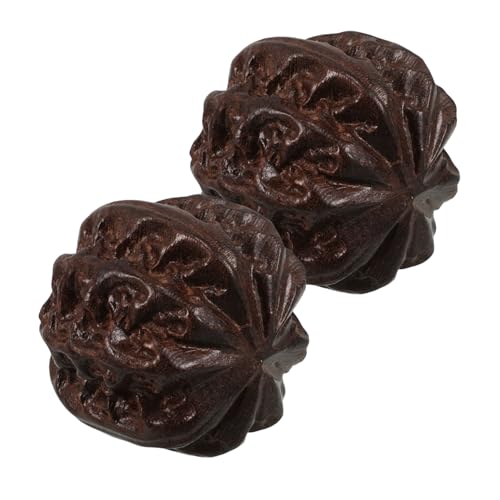 VICASKY 2 Stück Fitness Handball Handmassage Handstärkungsgeräte Handbälle Für Übungen Handübungen Handball Massageball Handwerkzeug Fingerübungsball Hellbraun Holz von VICASKY