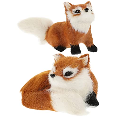 VICASKY 2Stücke Plüsch Fuchs Figuren Entzückendes Spielzeug Simulation Fuchs Dekoration für Kinder und Schreibtisch VICASKY 2Stücke Plüsch Fuchs Figuren Entzückendes Spielzeug Simulation Fuchs Dekoration für Kinder und Schreibtisch von VICASKY