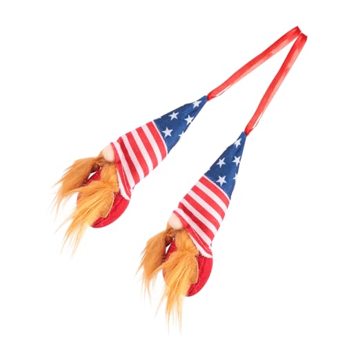 VICASKY 2 Stück GNOME Plüschfiguren mit Us Flaggenmotiv Lustige Independence Day Dekoration für Schreibtisch und Büro Modisches Party Ornament von VICASKY
