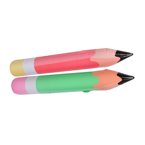 VICASKY 2 Stück Giant Inflatable Pencil Toy Aufblasbare Bleistifte für Schulanfang und Partydekoration PVC Material Grün und Rot als Foto Requisite und Raumdeko VICASKY 2 Stück Giant Inflatable Pencil Toy Aufblasbare Bleistifte für Schulanfang und Partydekoration PVC Material Grün und Rot als Foto Requisite und Raumdeko von VICASKY