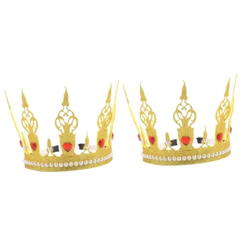 VICASKY 2 Stück Goldene Haarreif für Mädchen Leichtes Langlebiges Geburtstags Party Accessoire Sichere Materialien Detaillierte Verarbeitung Eleganter Kopfschmuck für Festtage und von VICASKY