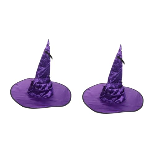 VICASKY 2 Stück Halloween Cosplay Hexenhut Damen Verstellbar Hexe Hut Party Accessoire Für Kostüm Karneval VICASKY 2 Stück Halloween Cosplay Hexenhut Damen Verstellbar Hexe Hut Party Accessoire Für Kostüm Karneval von VICASKY