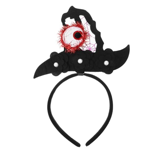 VICASKY 2 Stück Halloween Haarreif mit Augenball Hexenhut aus Filz und Stilvolles Party Accessoire für Damen Bequemes Halloween Kostüm Haarband für Mottopartys und Cosplay von VICASKY