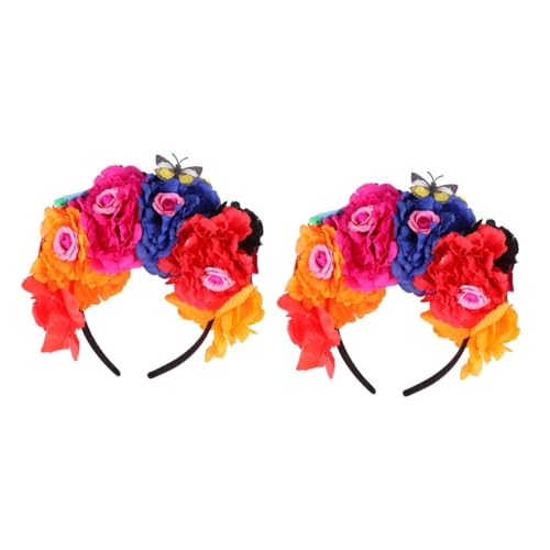 VICASKY 2 Stück Halloween Haarreif mit Pfingstrose und Schmetterlingen Leichtes Haarschmuck Accessoire für Party Cosplay und Make Up Bunte Farben für Festliche Halloween Feiern VICASKY 2 Stück Halloween Haarreif mit Pfingstrose und Schmetterlingen Leichtes Haarschmuck Accessoire für Party Cosplay und Make Up Bunte Farben für Festliche Halloween Feiern von VICASKY