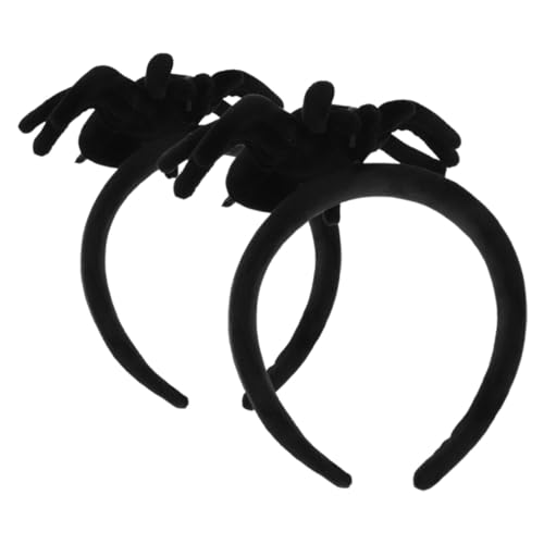VICASKY 2 Stück Halloween Haarreif mit Plüsch Spinnen Dekor Leichter Kopfschmuck für Kostüm party Bequemes Halloween Headband für Fasching und Cosplay von VICASKY