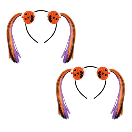 VICASKY 2 Stück Halloween Haarschmuck Kürbis Haarreif Kreatives Kostüm Zubehör für Party Karneval Bequemer Haarreifen mit Gruseligem Design Passend für Mädchen und Festtagsoutfits VICASKY 2 Stück Halloween Haarschmuck Kürbis Haarreif Kreatives Kostüm Zubehör für Party Karneval Bequemer Haarreifen mit Gruseligem Design Passend für Mädchen und Festtagsoutfits von VICASKY