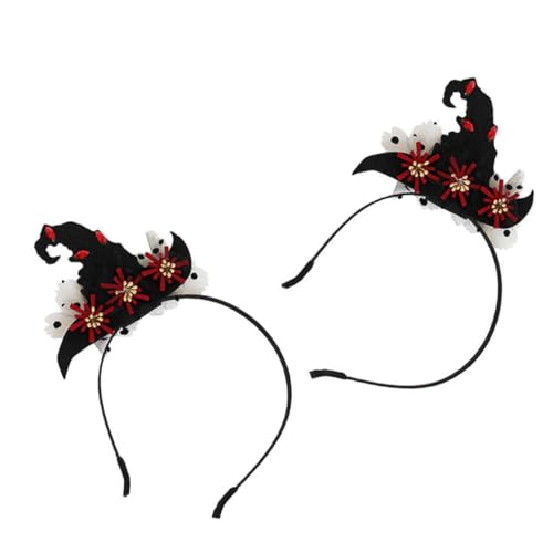 VICASKY 2 Stück Halloween Hexenhut Haarreif Originelles Weiches Kopfschmuck Accessoire mit Einzigartigem Design für Halloween und Kostümparty Einheitsgröße für Damen und Herren VICASKY 2 Stück Halloween Hexenhut Haarreif Originelles Weiches Kopfschmuck Accessoire mit Einzigartigem Design für Halloween und Kostümparty Einheitsgröße für Damen und Herren von VICASKY
