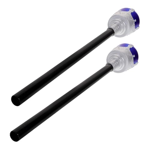 VICASKY 2 Stück Halloween Königszepter Teiliges Kunststoff Zauberstab Requisite für Rollenspiele Bühnenauftritte Festival Accessoire Vielseitig und Robust in Blau von VICASKY