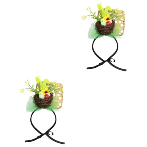 VICASKY 2 Stück Hasenohren Haarreif mit Vogelnest und Eiern Verstellbares Stirnband Leichter Kopfschmuck für Erwachsene Festliche Party Dekoration für Ostern und Kostüm VICASKY 2 Stück Hasenohren Haarreif mit Vogelnest und Eiern Verstellbares Stirnband Leichter Kopfschmuck für Erwachsene Festliche Party Dekoration für Ostern und Kostüm von VICASKY