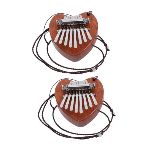 VICASKY 2 Stück Herzförmiges Mini Daumenklavier Kalimba Holz Fingerpiano für Anfänger Tragbares Musikinstrument mit Klarem für Reisen und Partys VICASKY 2 Stück Herzförmiges Mini Daumenklavier Kalimba Holz Fingerpiano für Anfänger Tragbares Musikinstrument mit Klarem für Reisen und Partys von VICASKY
