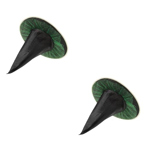 VICASKY 2 Stück Hexenhut aus Oxfordstoff Grün Halloween Hut Wiederverwendbar Kostüm Zubehör für Halloween Party Cosplay und Dekoration VICASKY 2 Stück Hexenhut aus Oxfordstoff Grün Halloween Hut Wiederverwendbar Kostüm Zubehör für Halloween Party Cosplay und Dekoration von VICASKY