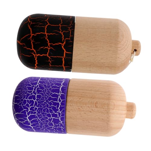 VICASKY 2 Stück Holz Kendama Teiliges Japanisches Geschicklichkeitsspiel aus Buchenholz mit Pillenfang für Hand Auge Koordination und Konzentration Geeignet für Ab Jahren von VICASKY