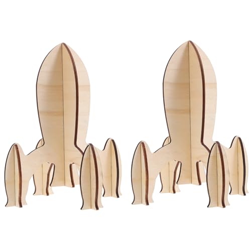 VICASKY 2 Stück Holzpuzzle Raketen DIY Bausatz Teilig Lernspielzeug mit Abgerundeten Kanten Fördert Geduld Beobachtung für Kinderzimmer Büro VICASKY 2 Stück Holzpuzzle Raketen DIY Bausatz Teilig Lernspielzeug mit Abgerundeten Kanten Fördert Geduld Beobachtung für Kinderzimmer Büro von VICASKY
