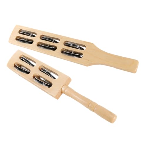 VICASKY 2 Stück Holzschellen Handglocken Klangspielzeug Musikspielzeug Percussion Rassel für Rhythmuslernen und Musikalische Früherziehung VICASKY 2 Stück Holzschellen Handglocken Klangspielzeug Musikspielzeug Percussion Rassel für Rhythmuslernen und Musikalische Früherziehung von VICASKY
