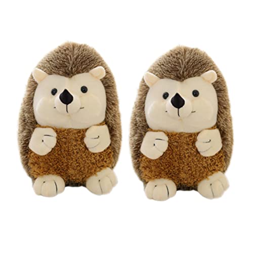 VICASKY 2 Stück Igel Kuscheltier Animal Toys Cute Weihnachten Dekoration weihachtsgeschenk Neugeborenes Kleinkind Babyspielzeug Plüschspielzeug Igel Stofftiere Brown von VICASKY