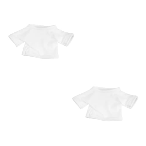 VICASKY 2 Stück Kuscheliges Puppenkleidungsset Weiß Kurzarm T Shirt aus Baumwollimitat für Stofftiere und Puppen Einfach Anzuziehen Bequem Stilvoll als VICASKY 2 Stück Kuscheliges Puppenkleidungsset Weiß Kurzarm T Shirt aus Baumwollimitat für Stofftiere und Puppen Einfach Anzuziehen Bequem Stilvoll als von VICASKY