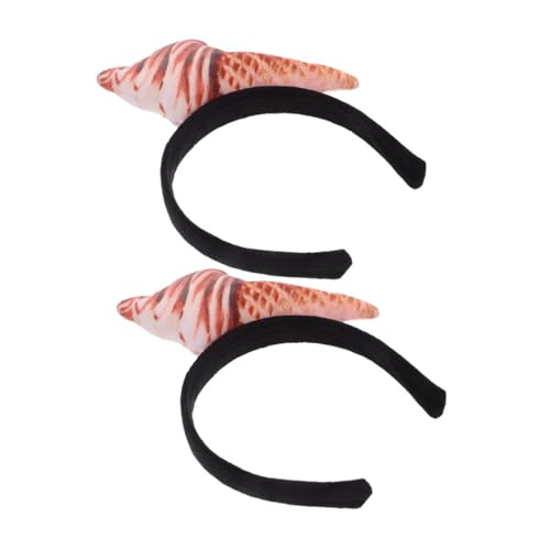 VICASKY 2 Stück Lustige Eiscreme Stirnbänder aus Stoff Süße Haaraccessoires für Party Cosplay Make Up und Tägliches Styling Niedliches Kopfschmuck für Frauen und Mädchen von VICASKY