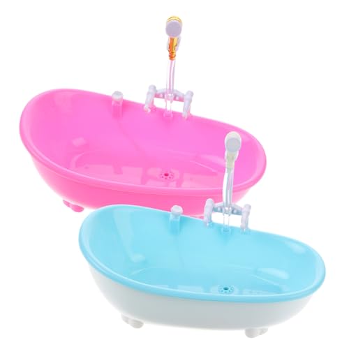 VICASKY 2 Stück Mini Badewanne Kunststoff Trinkbecher Elektrisch Inspirierte Plastikwanne Kalte Getränke Stilvolle Tischdekoration Vielseitig für Restaurant und Zuhause von VICASKY