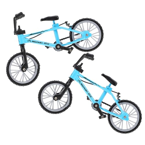 VICASKY 2 Stück Miniatur Fahrrad Modell Teiliges Blau mit Bremsen Realistisches für Puppenhaus Dekoration und Fotorequisiten Textur Handlich Sammler und Geschenkobjekt von VICASKY
