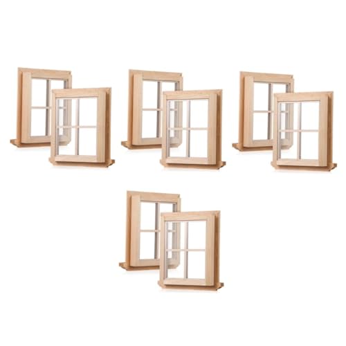VICASKY 2 Stück Miniatur Holzfensterrahmen Für Puppenhäuser – Winzige DIY Fenster Mit Gewölbtem Design - Ideal Für Bastelprojekte Und Kreative Puppenhaus-Dekoration VICASKY 2 Stück Miniatur Holzfensterrahmen Für Puppenhäuser – Winzige DIY Fenster Mit Gewölbtem Design - Ideal Für Bastelprojekte Und Kreative Puppenhaus-Dekoration von VICASKY