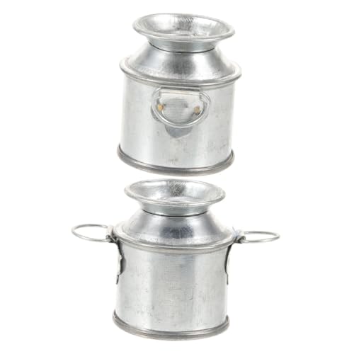 VICASKY 2 Stück Miniatur Metall Milchkrug Kleine Dekorative Eimer als Mini Vase für Puppenhaus Tischdeko und Mikrolandschaft Vielseitig für Getrocknete Blumen und Aufbewahrung Kleiner VICASKY 2 Stück Miniatur Metall Milchkrug Kleine Dekorative Eimer als Mini Vase für Puppenhaus Tischdeko und Mikrolandschaft Vielseitig für Getrocknete Blumen und Aufbewahrung Kleiner von VICASKY