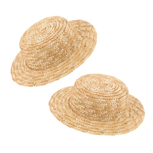 VICASKY 2 Stück Miniatur Strohhüte aus Robustem Stroh Handgefertigte Kleine Runde Hüte für Puppen DIY Bastelprojekte Mini Hausdekoration Kreative Bastelzubehör VICASKY 2 Stück Miniatur Strohhüte aus Robustem Stroh Handgefertigte Kleine Runde Hüte für Puppen DIY Bastelprojekte Mini Hausdekoration Kreative Bastelzubehör von VICASKY