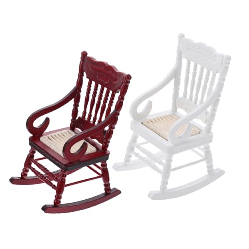 VICASKY 2 Stück Miniaturmöbel Zum Basteln Mini Stuhl Mini Hausmöbel Schaukelstuhl Winzige Hausmöbel Ornament Aus Holz VICASKY 2 Stück Miniaturmöbel Zum Basteln Mini Stuhl Mini Hausmöbel Schaukelstuhl Winzige Hausmöbel Ornament Aus Holz von VICASKY