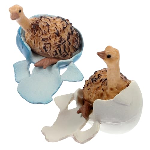 VICASKY 2 Stück Strauß Modell Tierfigur Simulierte Straußenfiguren für Kinder Spielzeug Dekoration von VICASKY