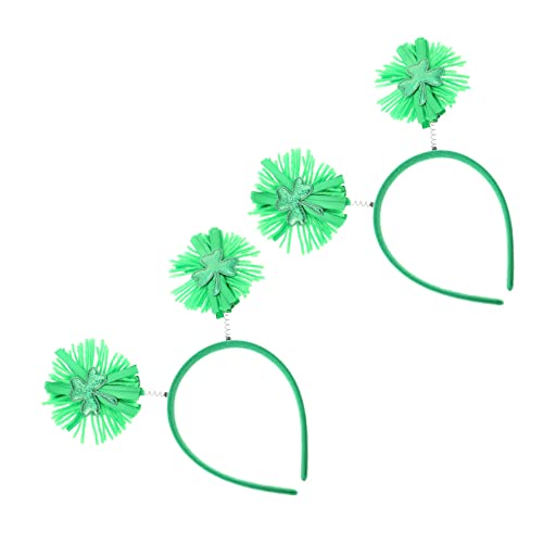 VICASKY 2 Stück Patrick's Day Festival Haarreifen Kleeblatt Design Leicht Komfortabel Party Kopfschmuck für Kostüm Diy Zubehör Grün VICASKY 2 Stück Patrick's Day Festival Haarreifen Kleeblatt Design Leicht Komfortabel Party Kopfschmuck für Kostüm Diy Zubehör Grün von VICASKY