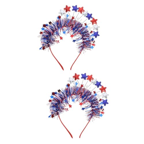 VICASKY 2 Stück Patriotisches Of July Stirnband mit Kleinen Sternen Bequemes Haarband für Unabhängigkeitstag Feier Vielseitiges Festival Accessoire in Rot Weiß Blau VICASKY 2 Stück Patriotisches Of July Stirnband mit Kleinen Sternen Bequemes Haarband für Unabhängigkeitstag Feier Vielseitiges Festival Accessoire in Rot Weiß Blau von VICASKY