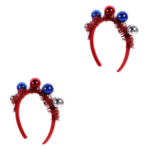 VICASKY 2 Stück Patriotisches Stirnband Rot Weiß Blau mit Bällen Cosplay Haarreif für Unabhängigkeitstag Festival Kopfschmuck für Party und Veteranenfeier Bequemes Haarband Zubehör von VICASKY