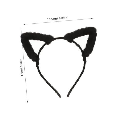 VICASKY 2 Stück Plüsch Katzenohren Haarreif Warmes Weiches Kopfband für Herbst Winter Stil Kuscheliges Haarschmuck accessoire für Damen Cosplay Yoga und Makeup von VICASKY