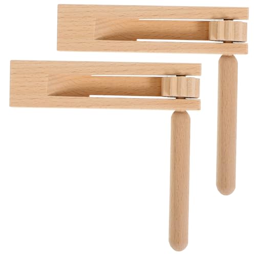 VICASKY 2 Stück Holzhandglocken Für Kinder – Sensorisches Spielzeug & Ratsche Puzzle-Percussion-Musikinstrument von VICASKY