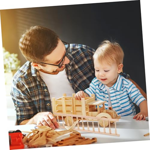 VICASKY 2 Stück Puppenhaus Holz Fußstütze Geländer Teiliges Miniatur Holzgeländer Realistisches Puppenhaus Möbel Zubehör Langlebig und Detailgetreu für Spiel Dekoration von VICASKY