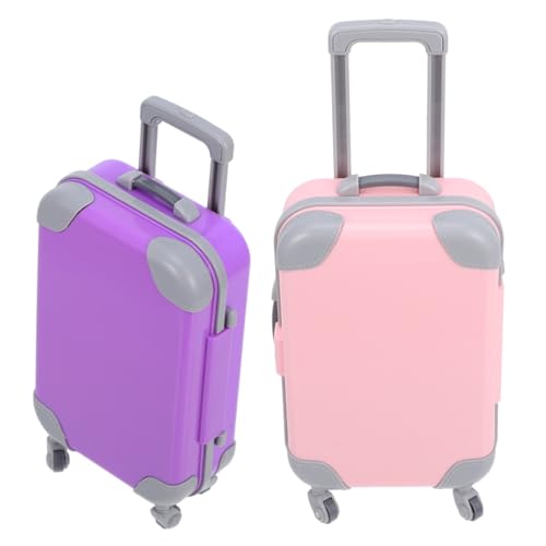 VICASKY 2 Stück Puppenhaus Koffer und Tragbarer Mini Trolley für Puppen Realistische Reisetasche Zubehör für Kreatives VICASKY 2 Stück Puppenhaus Koffer und Tragbarer Mini Trolley für Puppen Realistische Reisetasche Zubehör für Kreatives von VICASKY
