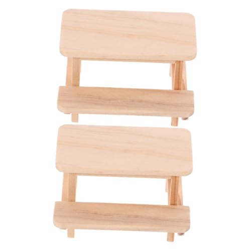 VICASKY 2 Stück Puppenhaus einteiliger Tisch puppenmöbel Puppen tischsitz dollhaus geburtstagsmitgebsl Puppenhausmöbel Puppenhaus winziger Tisch Puppenzubehör Puppenhaus-Miniaturmöbel Holz von VICASKY