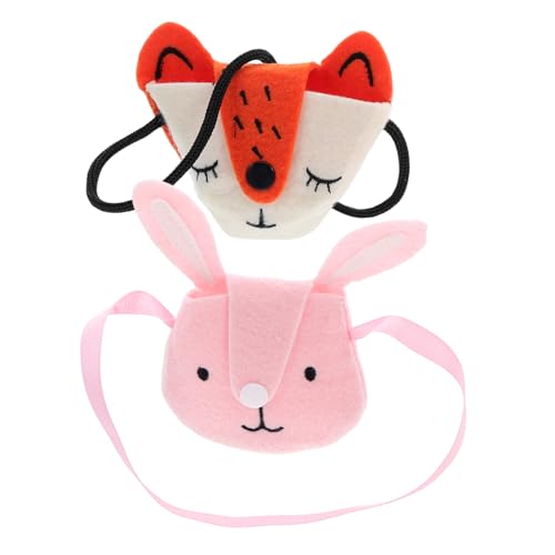 VICASKY 2stücke Süße Tier-Crossbody-Taschen Für Puppen Für Amerikanische Puppen Accessoires Zum Umkleiden Und Spielen Praktische Aufbewahrung Für Kleine Gegenstände von VICASKY