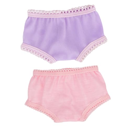 VICASKY 2 Stück Puppenunterwäsche Miniature Unterhosen für Puppen Zubehör für Rollenspiele und Leichte Puppenbekleidung für DIY Puppenverkleidungen von VICASKY