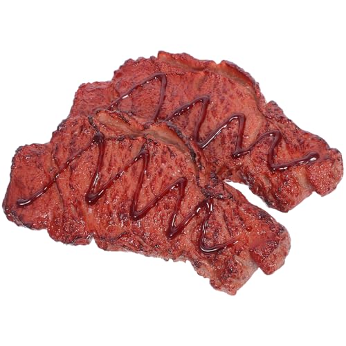 VICASKY 2 Stück Realistische Lebensmittel-Requisiten: Künstliches Steak, Küchendekor, Lebensechtes Kunstfleischmodell, Künstliches Roastbeef-Ornament Für Die Marktpräsentation, VICASKY 2 Stück Realistische Lebensmittel-Requisiten: Künstliches Steak, Küchendekor, Lebensechtes Kunstfleischmodell, Künstliches Roastbeef-Ornament Für Die Marktpräsentation, von VICASKY